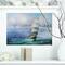 Designart - Large Sailboat - Sea & Shore Painting Print on Wrapped Canvas